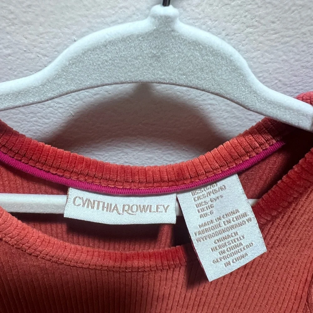 Cynthia Rowley Red/Orange Ruffled  Twirl Kids Fall Soft Size 5/6 Fall Dress - Picture 3 of 4